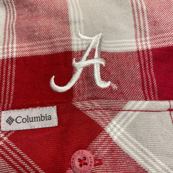 ALABAMA CRIMSON TIDE FLANNEL SHIRT-SOFT-ADULT MEDIUM-COLUMBIA-STITCHED -NWT $65 - Picture 2 of 5